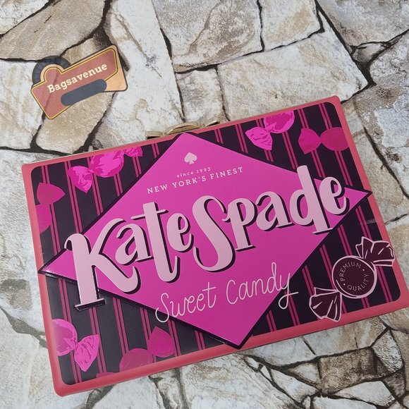 Candy Wrapper Clutch Shop Framed Pink Wallet Bag Collectable WKR00199 KATE SPADE